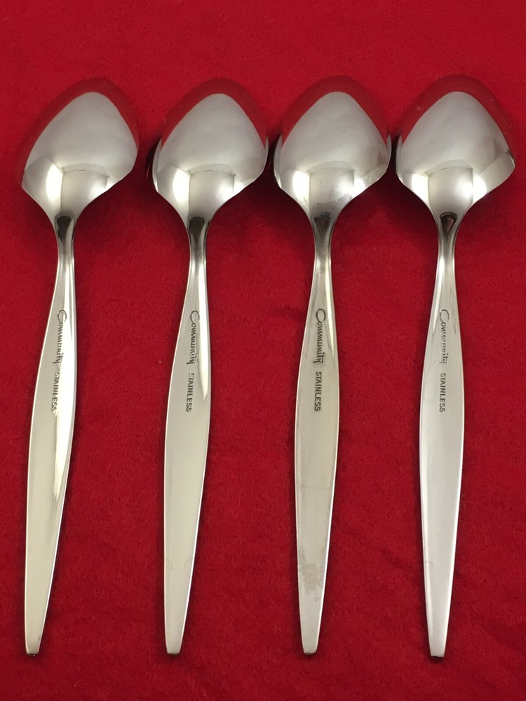 Oneida Community Venetia Stainless 4- Teaspoons Flatware