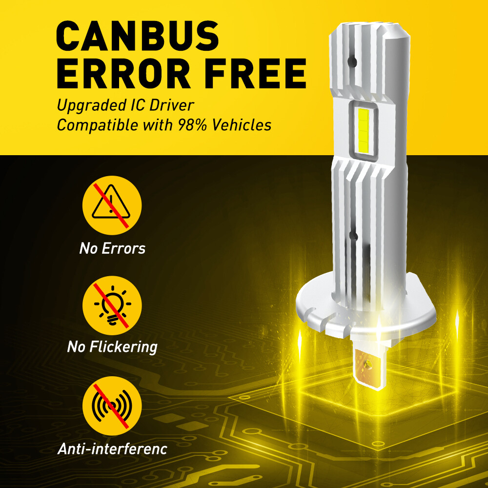 AUXITO H1 LED Headlight Bulb Conversion Kit High Low Beam Lamp 6500K Super White