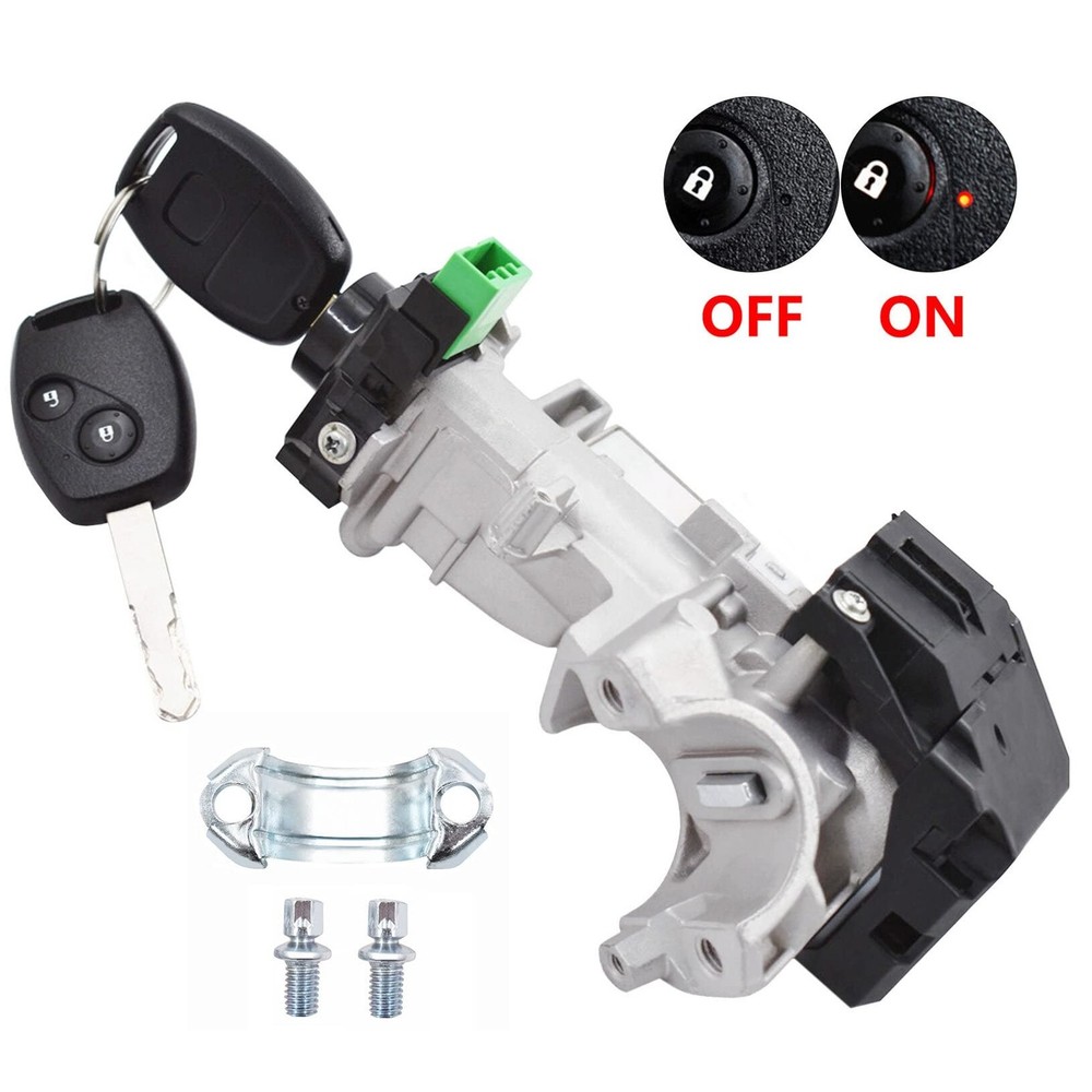 LABLT Lock Cylinder Ignition Switch with 2 Key Replacement for Civic 2006-201...