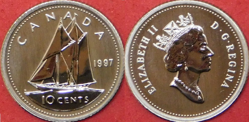 Specimen 1997 Canada 10 Cents From Mint's Set