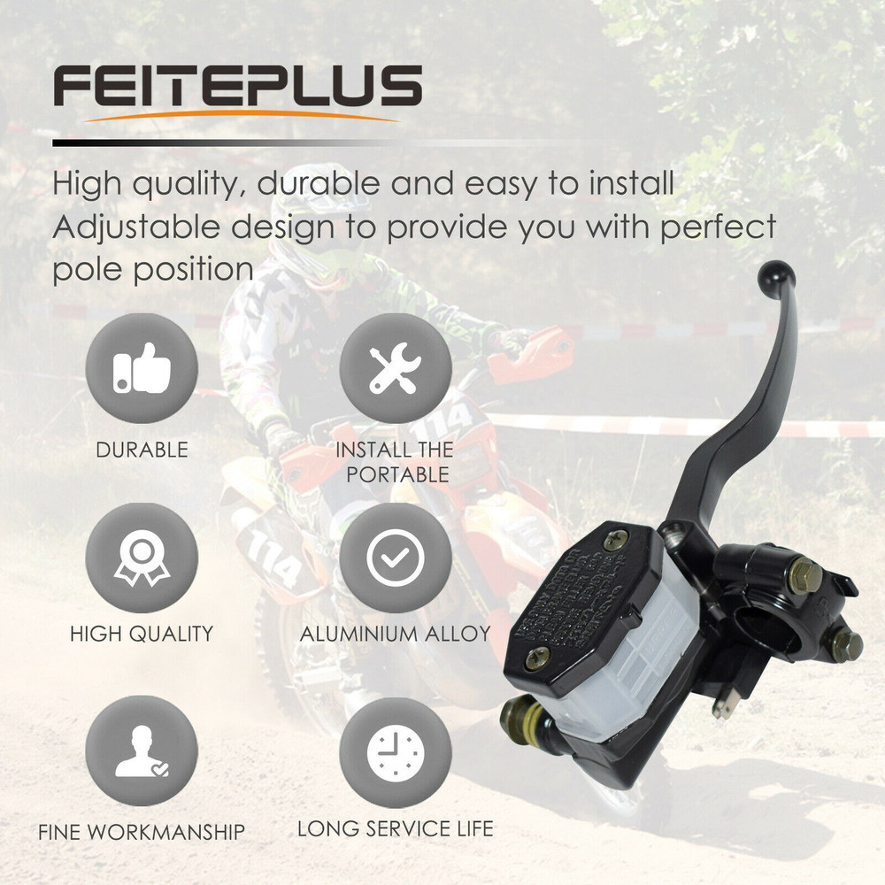 7/8" Motorcycle Right Brake Levers Master Cylinder Reservoir Lever M10 US