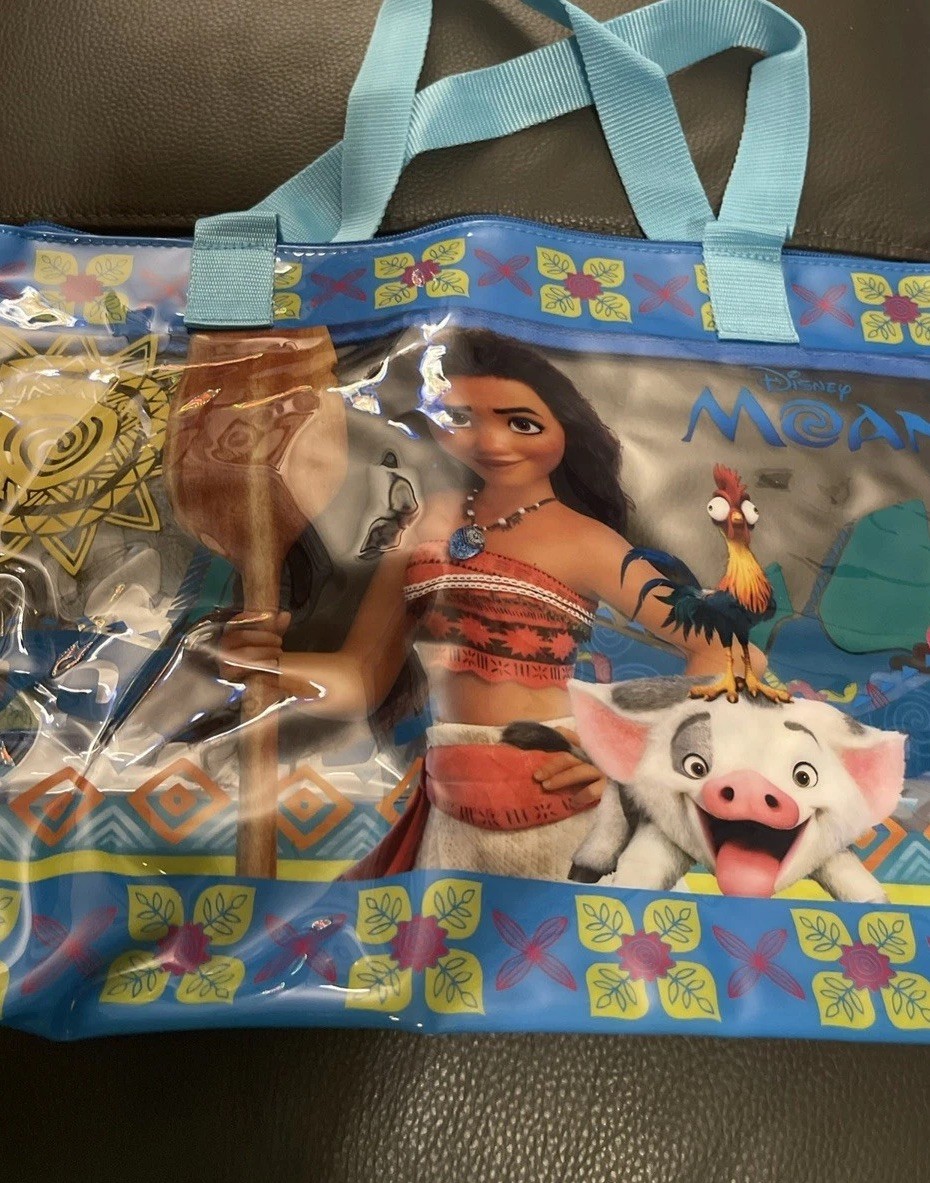 Moana Disney Large Clear Tote Bag Beach Bag Summer Camp Bag Disney Vacation Bag