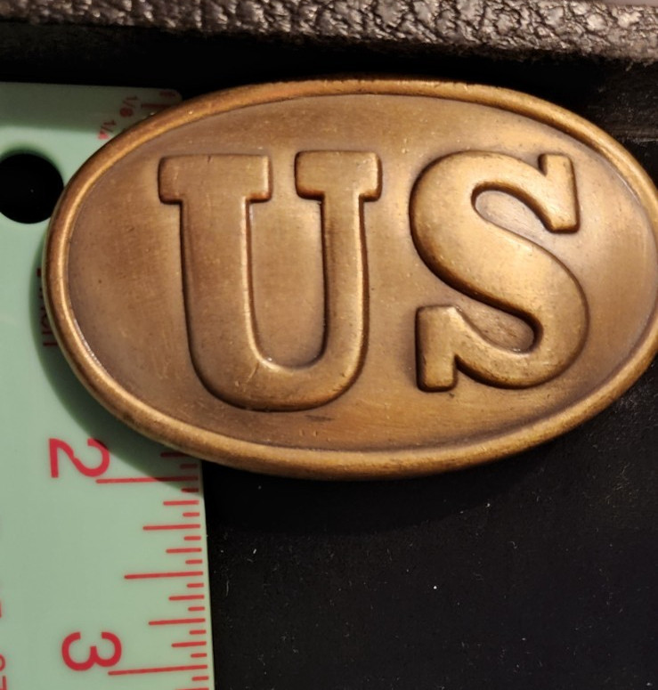 Antique Style US Belt Buckle Military Civil War Brass Reproduction