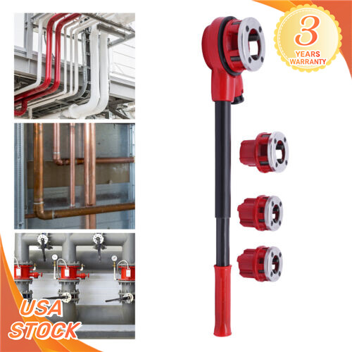 Pipe Threading Kit BSPT Manual Thread Cutting Steel Threader Plumbers Set