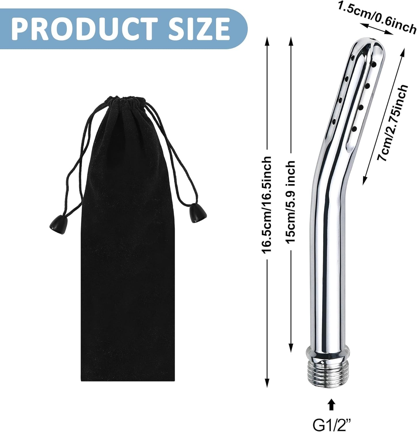 Metal Shower Cleaner Enema Douche System, Handheld Water Shower Nozzle Anal Rins