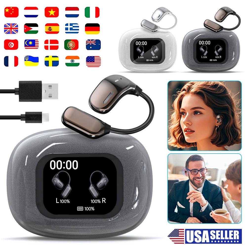 Bluetooth Translator Earbuds 135+ Language Two Way Real Time Smart Translation.