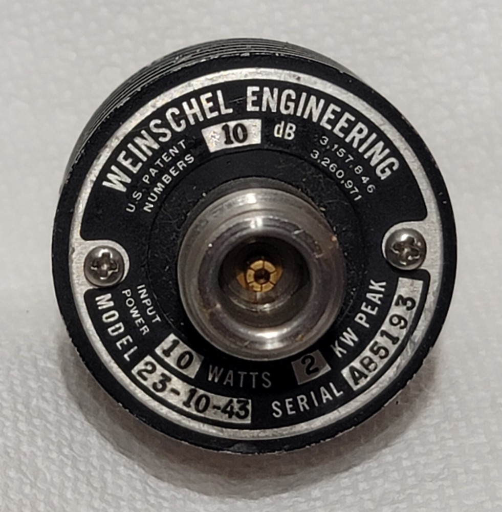 Weinschel Engineering	Model 23-10-43; 10dB; 10 Watts