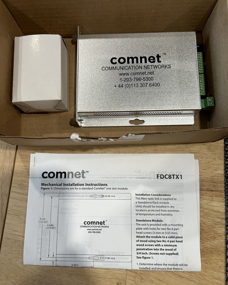 Comnet FDC8TX1 8 Channel Contact Mapping Device Designed for Fiber