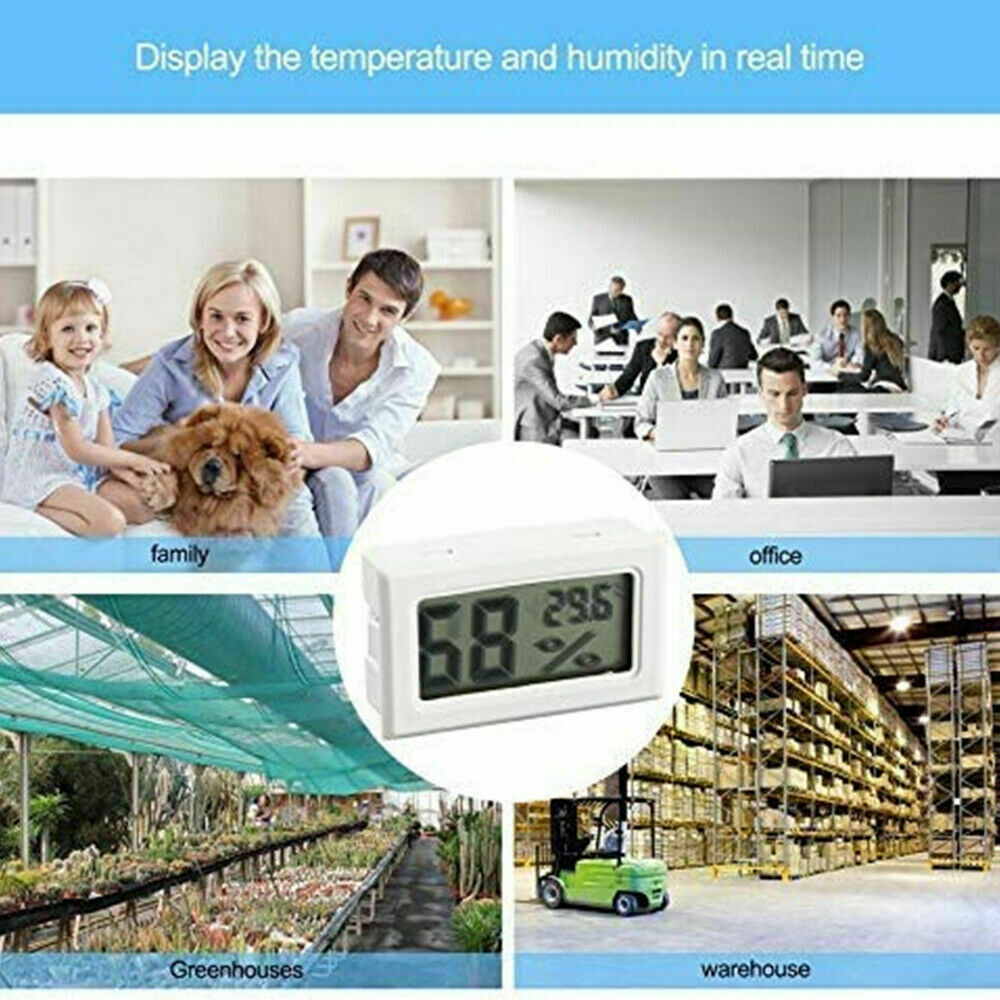 5Pcs Mini Hygrometer Thermometer Digital Fahrenheit Temperature Humidity Meter