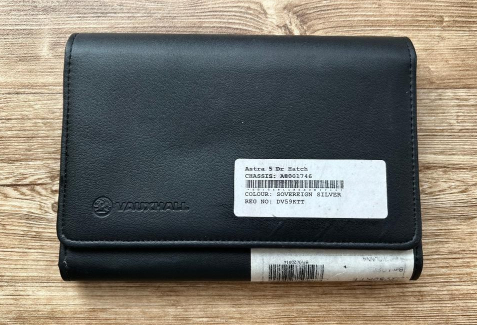 VAUXHALL DOCUMENT WALLET OWNER MANUAL SERVICE HANDBOOK,