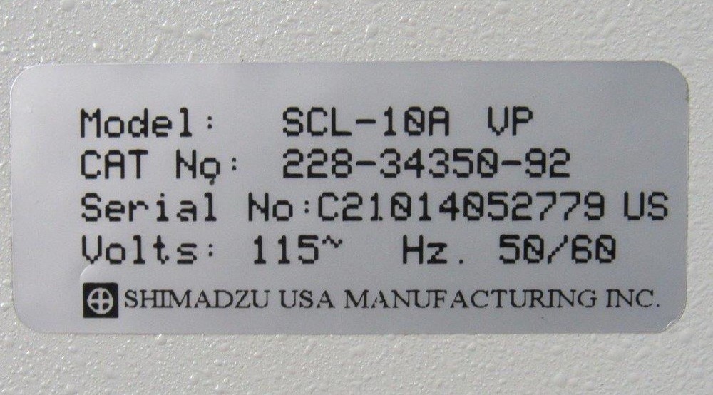 Tested Shimadzu SCL-10Avp HPLC Controller; 115V