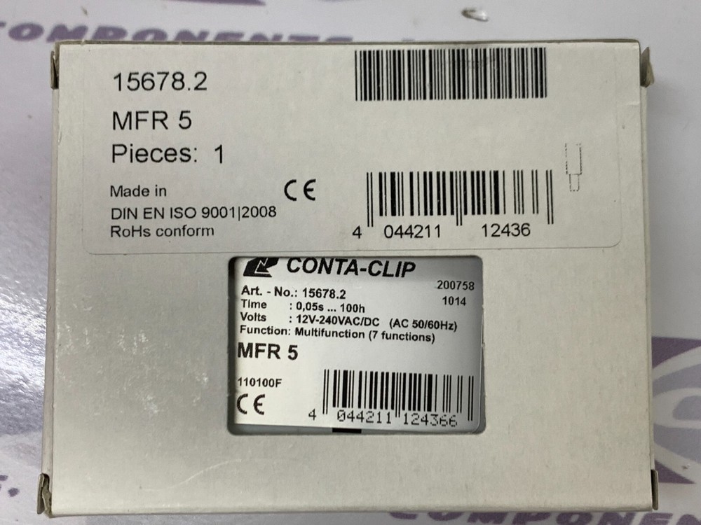 Conta-Clip Programmable Time Delay Relay SPDT 8A 250VAC DIN Rail