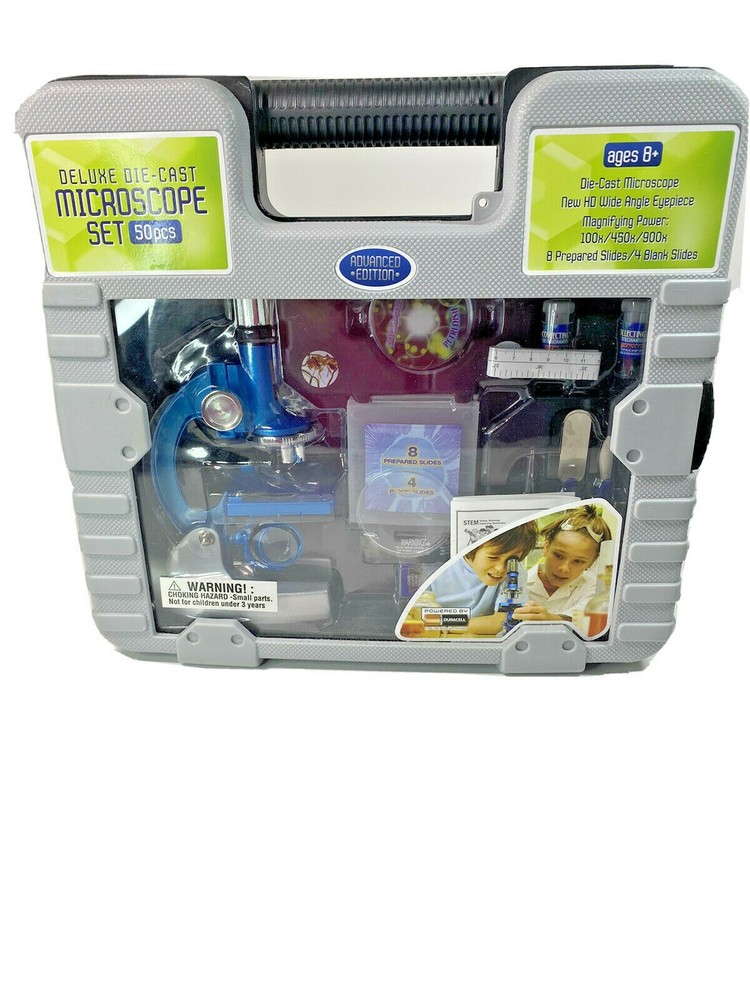 Deluxe Die-Cast 50 pc. Microscope Set Advanced Edition New
