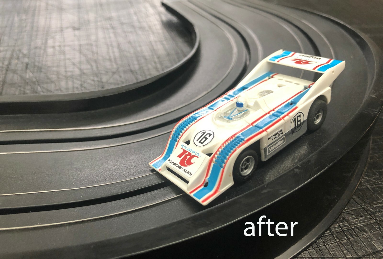 Aurora AFX RC Cola #16 Thermal Print Decals with better chrome than original