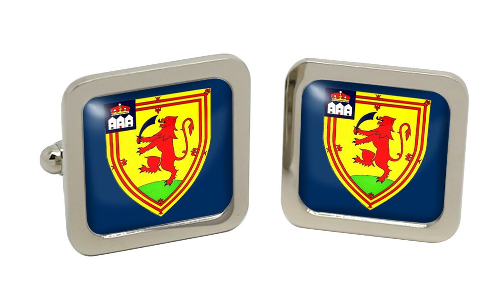 Perthshire (Scotland) Square Cufflink in Chrome Box
