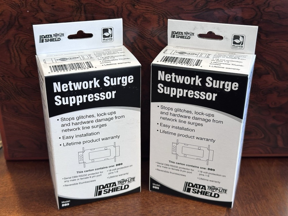 Tripp-Lite Data Shield - Network Surge Suppressor - Model DB9 - 2 Count