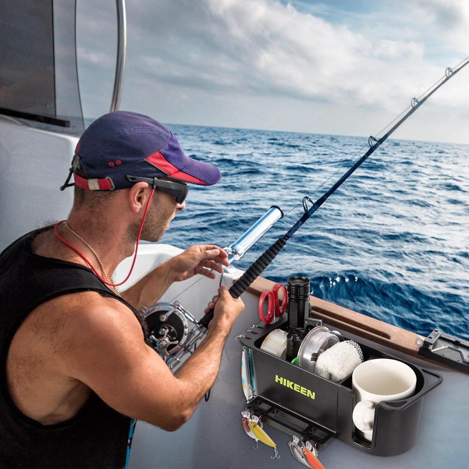 Boat Caddy Organizer, Multifunctional Boat Cup Holder Boat Storage Organizer