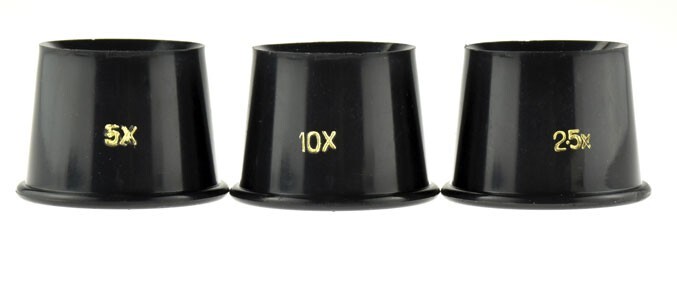 Sona Enterprises 3Pc Set-Plastic Eye Loupes (2.5x,5x,10x) in a Plastic Box