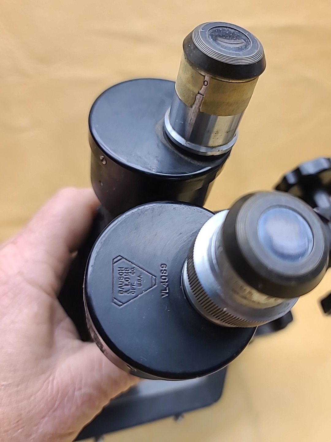 Antique Bausch & Lomb Metallurgical Microscope w/ Illuminator Scientific Lab