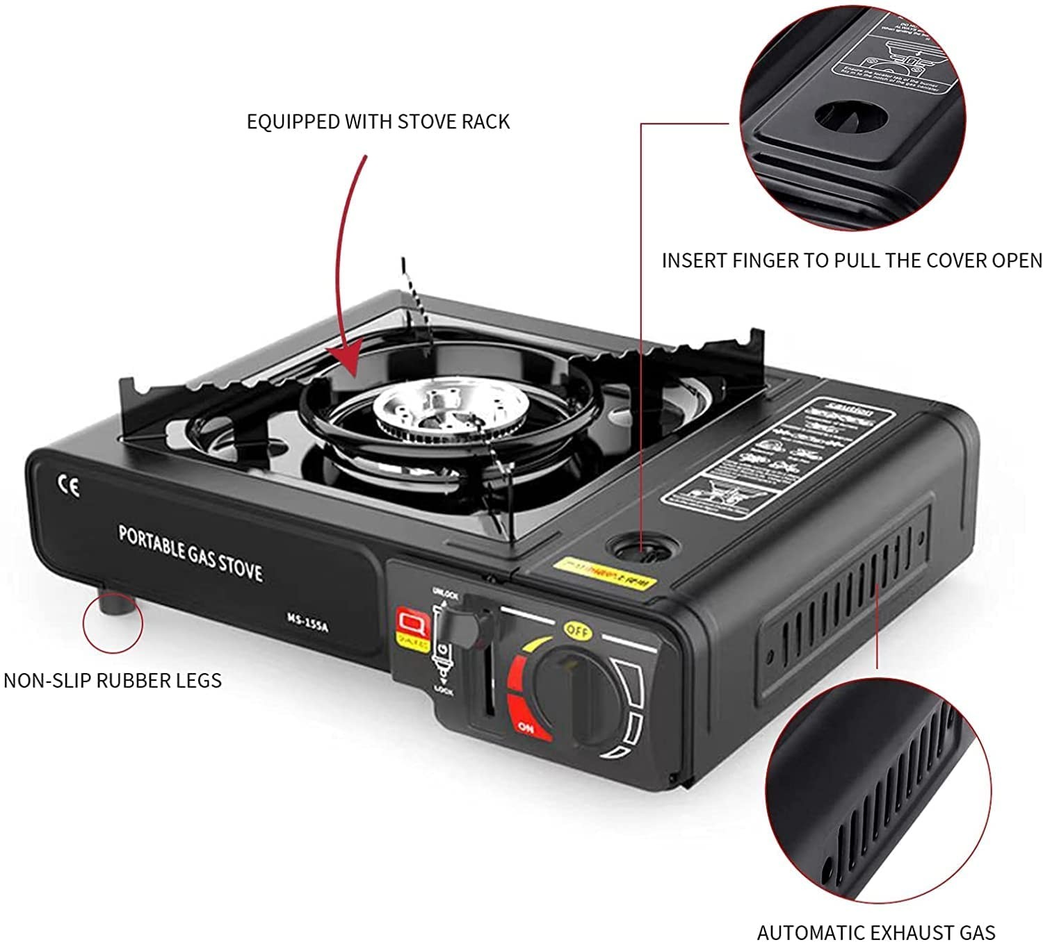 Portable Camping Stove Propane & Butane Hiking Dual Fuel Brass Cooking Burner US