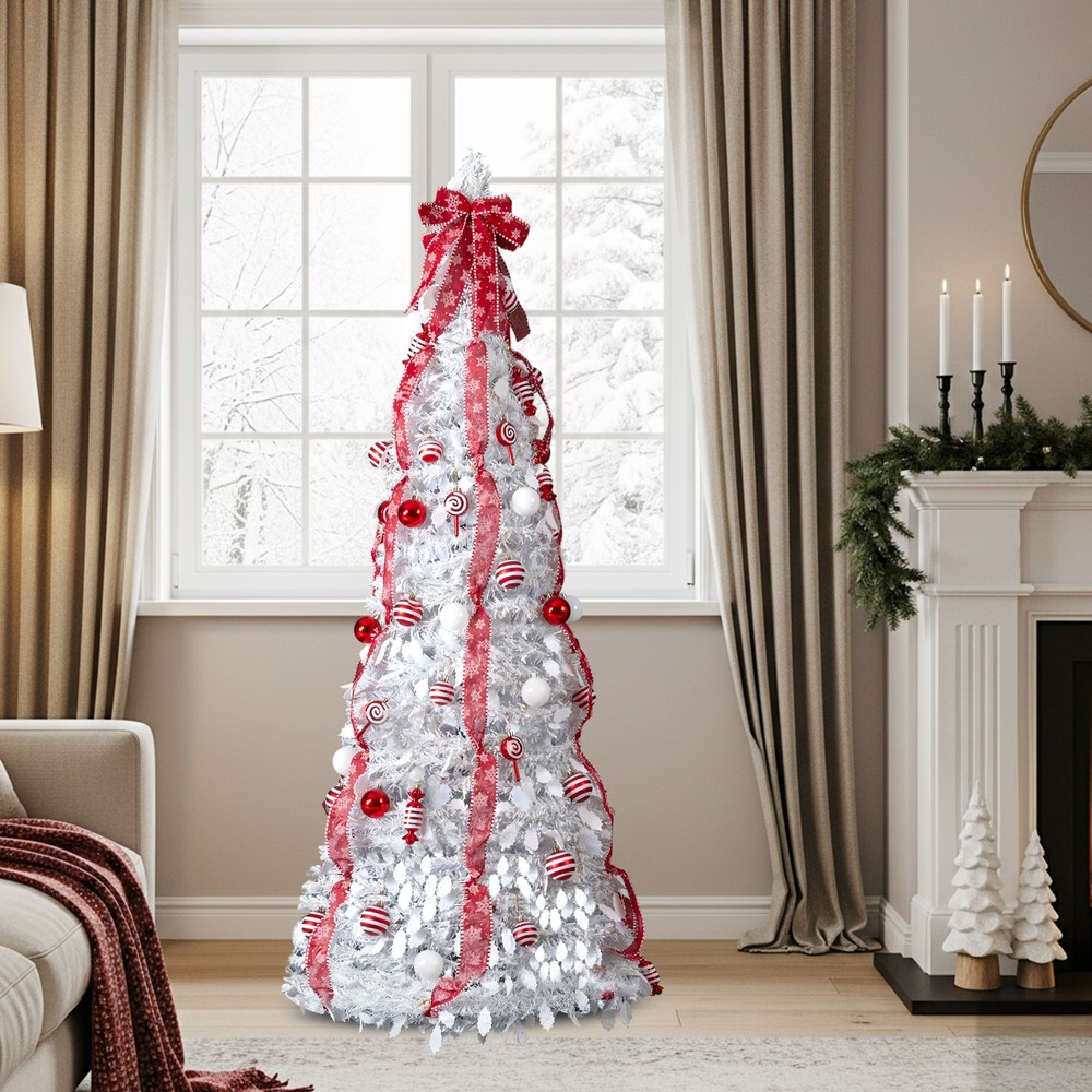 6 FT Fully Decorated Pre-lit Christmas Tree