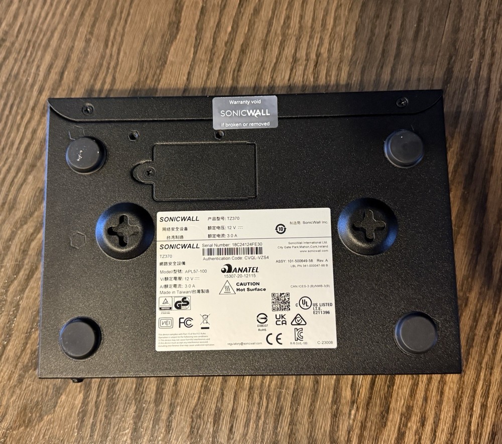 SonicWall TZ370 Network Security Appliance - Transfer Ready