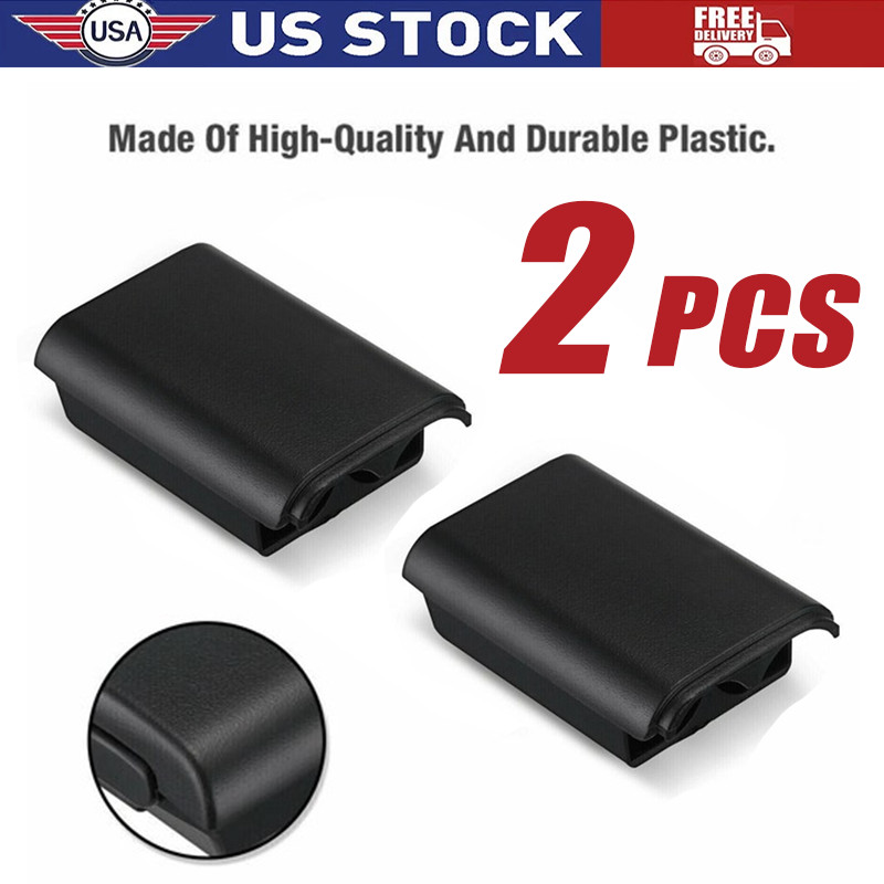 2X AA Battery Back Cover Case Shell Pack For Xbox 360 Wireless Controller Black