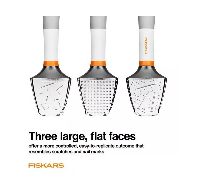 FISKARS 9-Pattern Texture DISTRESSING HAMMER Mallet Tool Wood DIY Crafts NEW