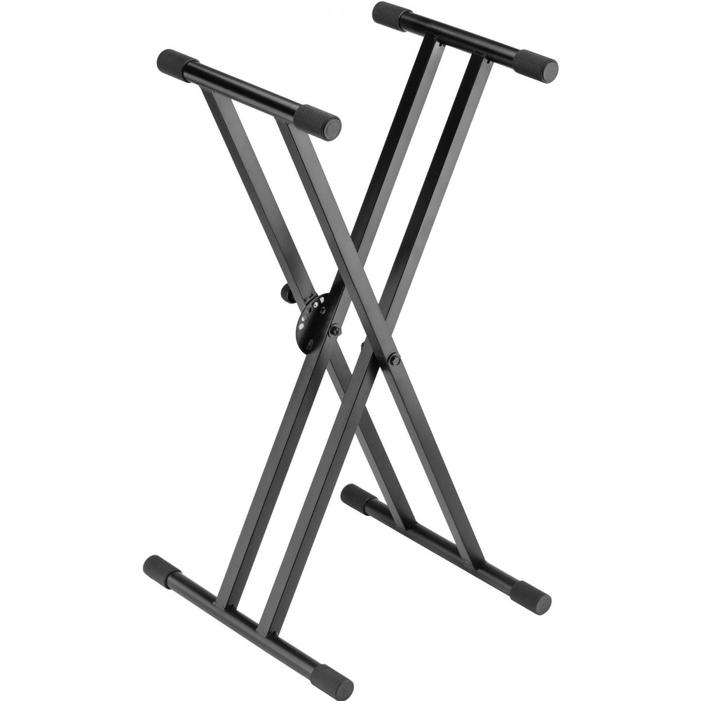 Lectronify Double-X Keyboard Stand Pull Lock Adjustable Height Heavy Duty 154 lb