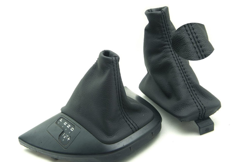 Automatic & E Brake Boot Leather Synthetic for BMW X5 E53 00-06 Black