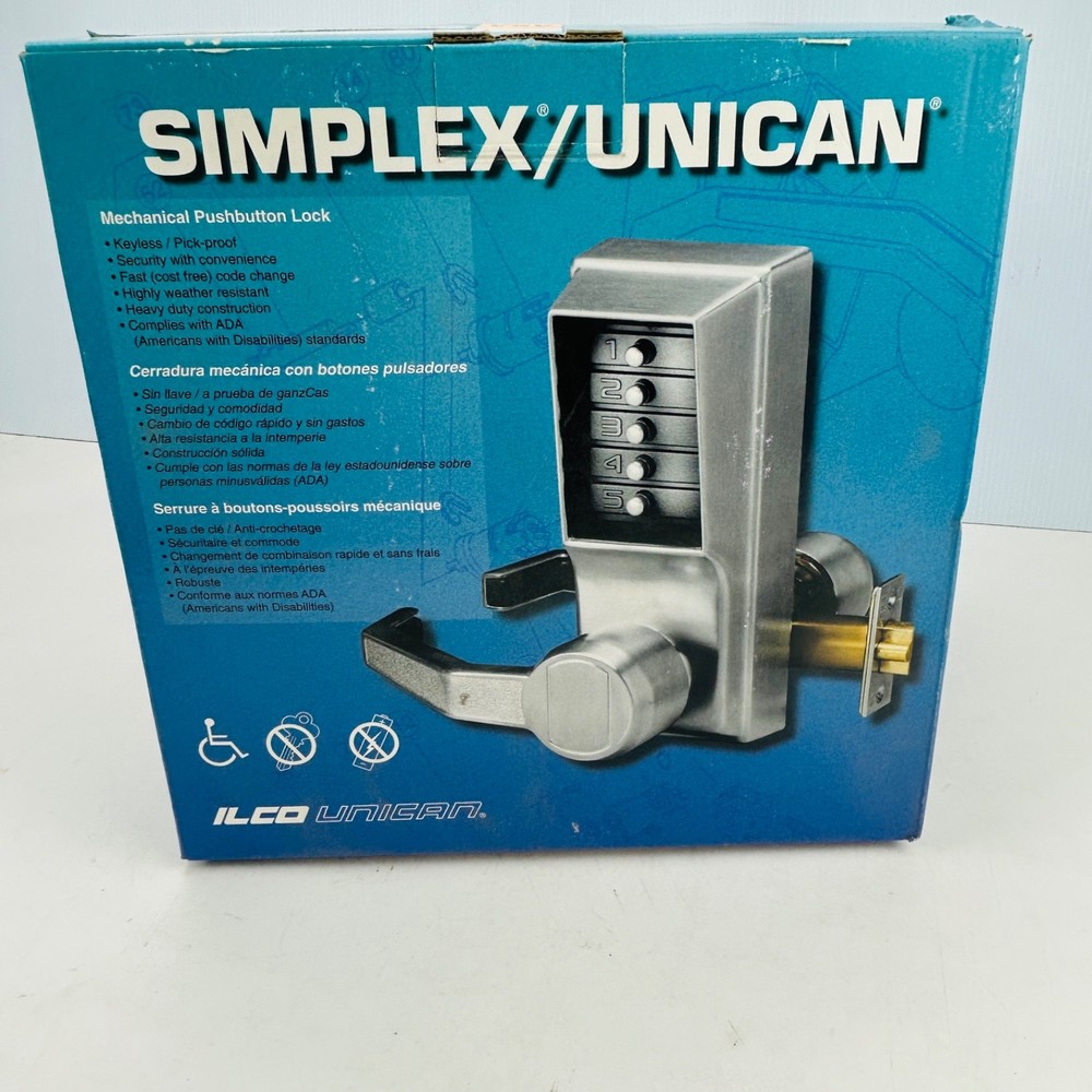 Kaba Simplex LR 1021R-26D-41 Pushbutton Combination Entry Lockset, Lever Handle