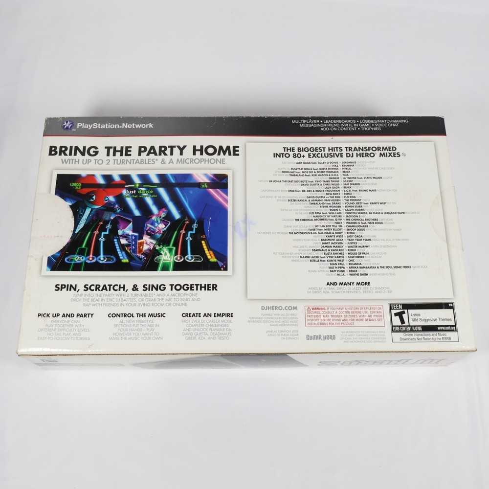 Activision DJ Hero 2 PS3 Wireless Turntable Controller & Game Disc Bundle