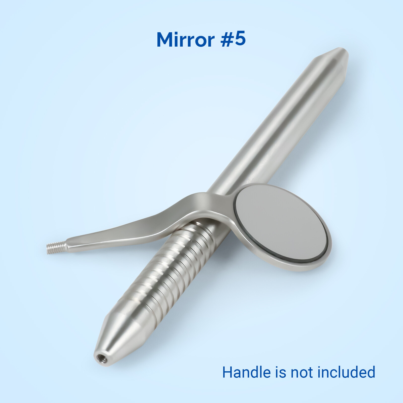 JMU 6X Dental Double Sided Mouth Mirror Front Surface 5# Simple Stainless Steel