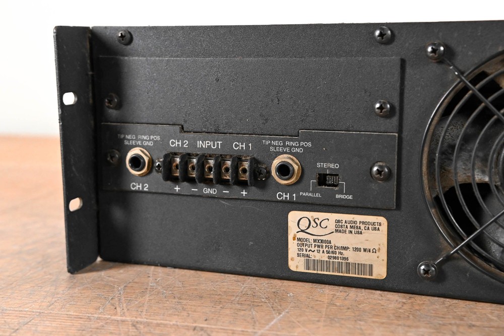 QSC MX 3000a 2-Channel Power Amplifier CG01A9D