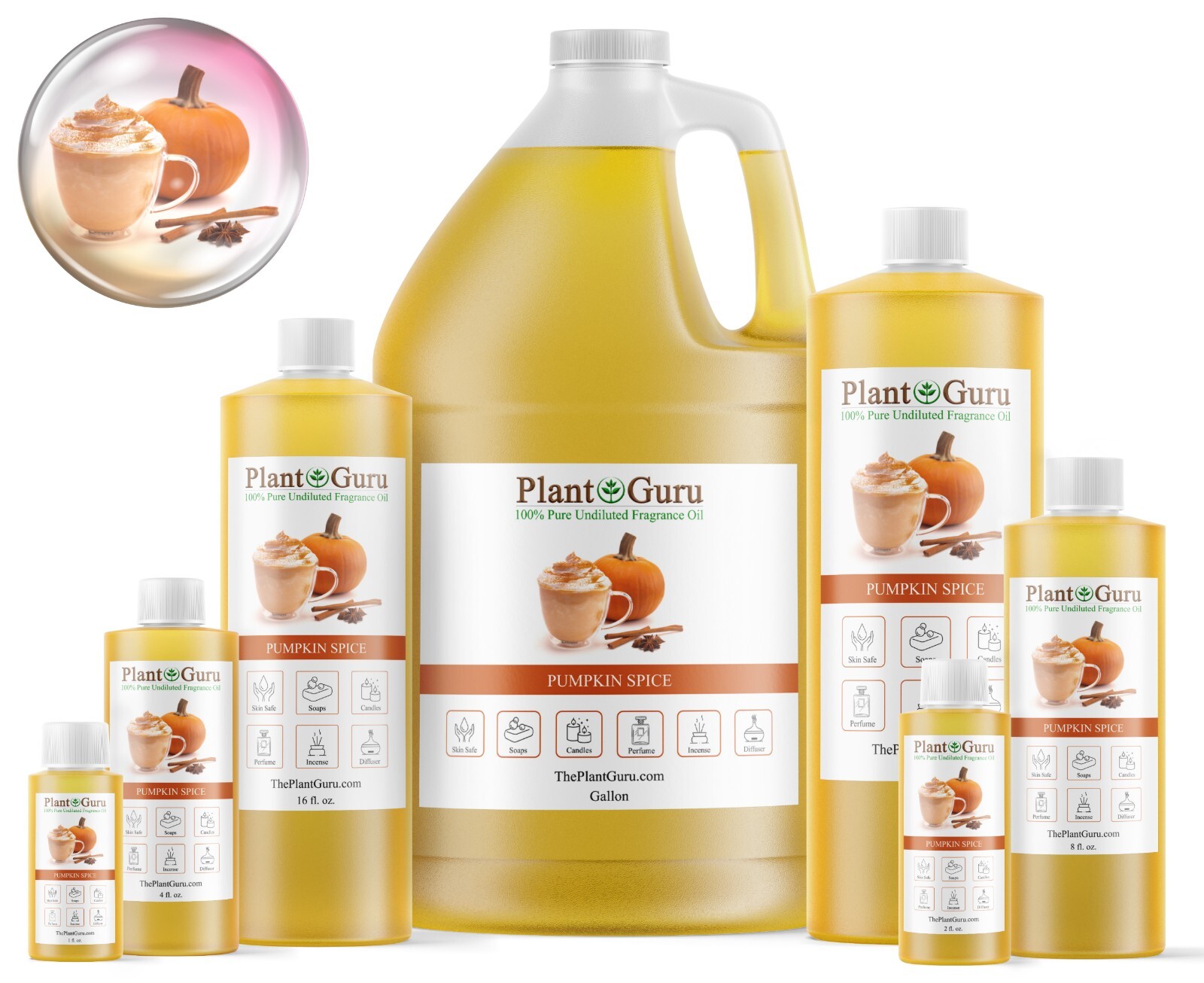 Pumpkin Spice Fragrance Oil For Candle, Soap Making, Diffuser and Burners