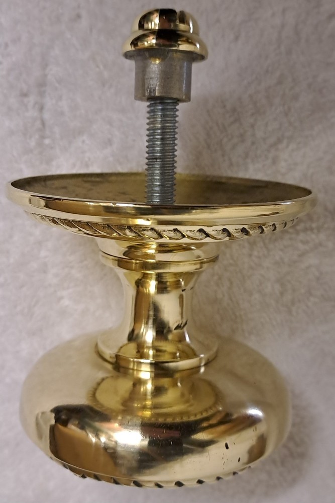 RECLAIMED RAW UNPROTECTED BRASS FRONT ENTRANCE DOOR CENTRE KNOB PULL HANDLE