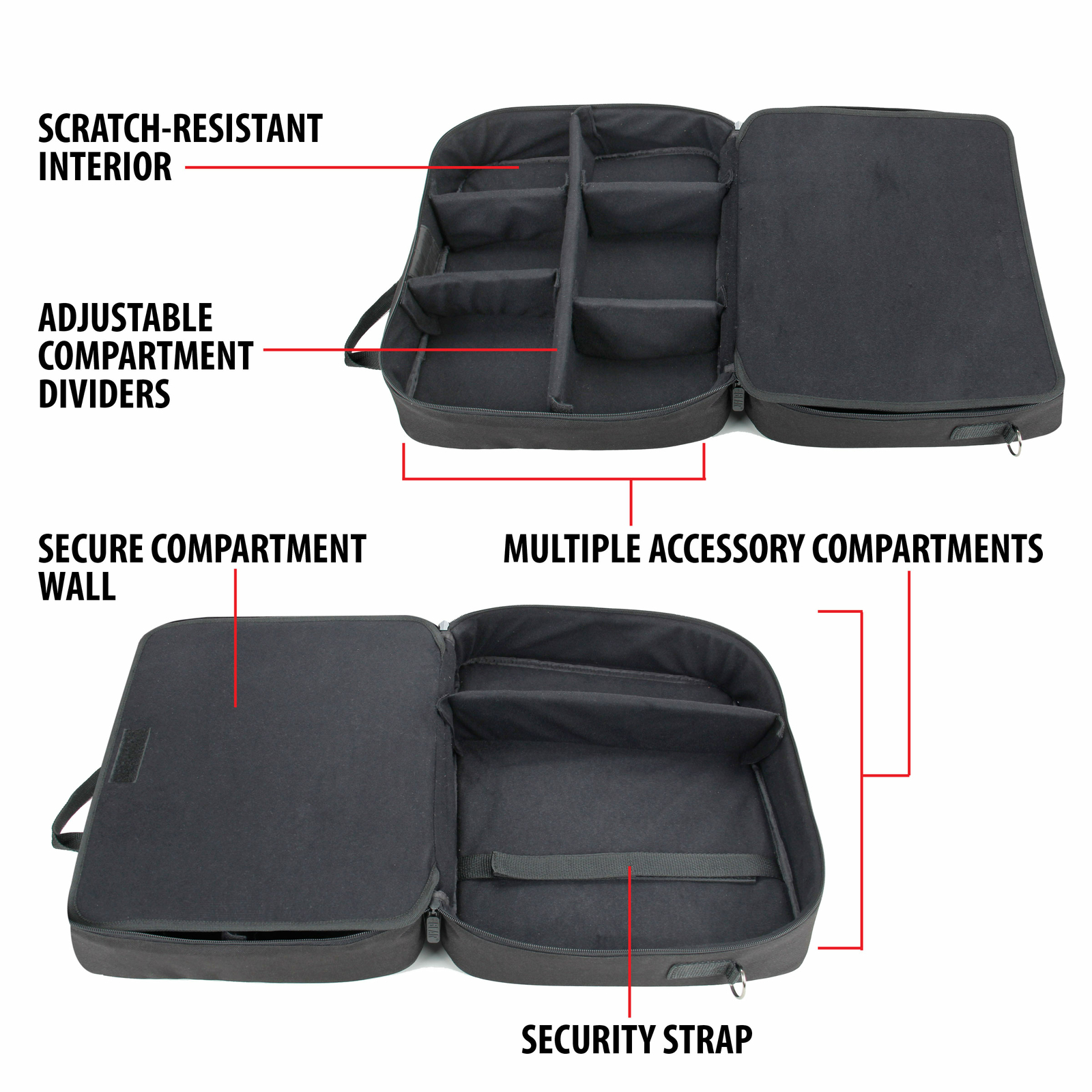 USA GEAR Travel Bag/Carrying Case for your CPAP w/ Customizable Interior Storage
