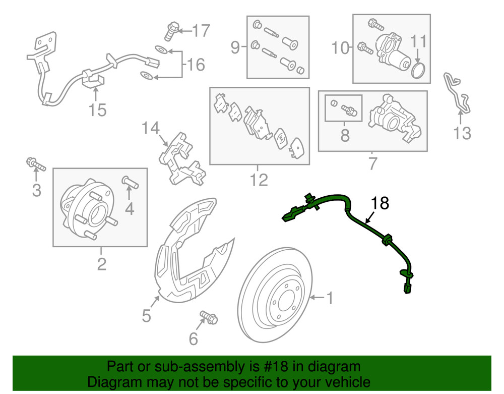 Genuine Ford ABS Sensor JG9Z2C190Q