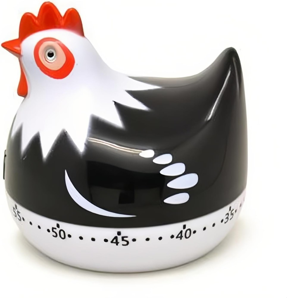 Cute Chicken-Shaped Kitchen Timer – 60-Minute Mechanical Timer for Cooking, B...