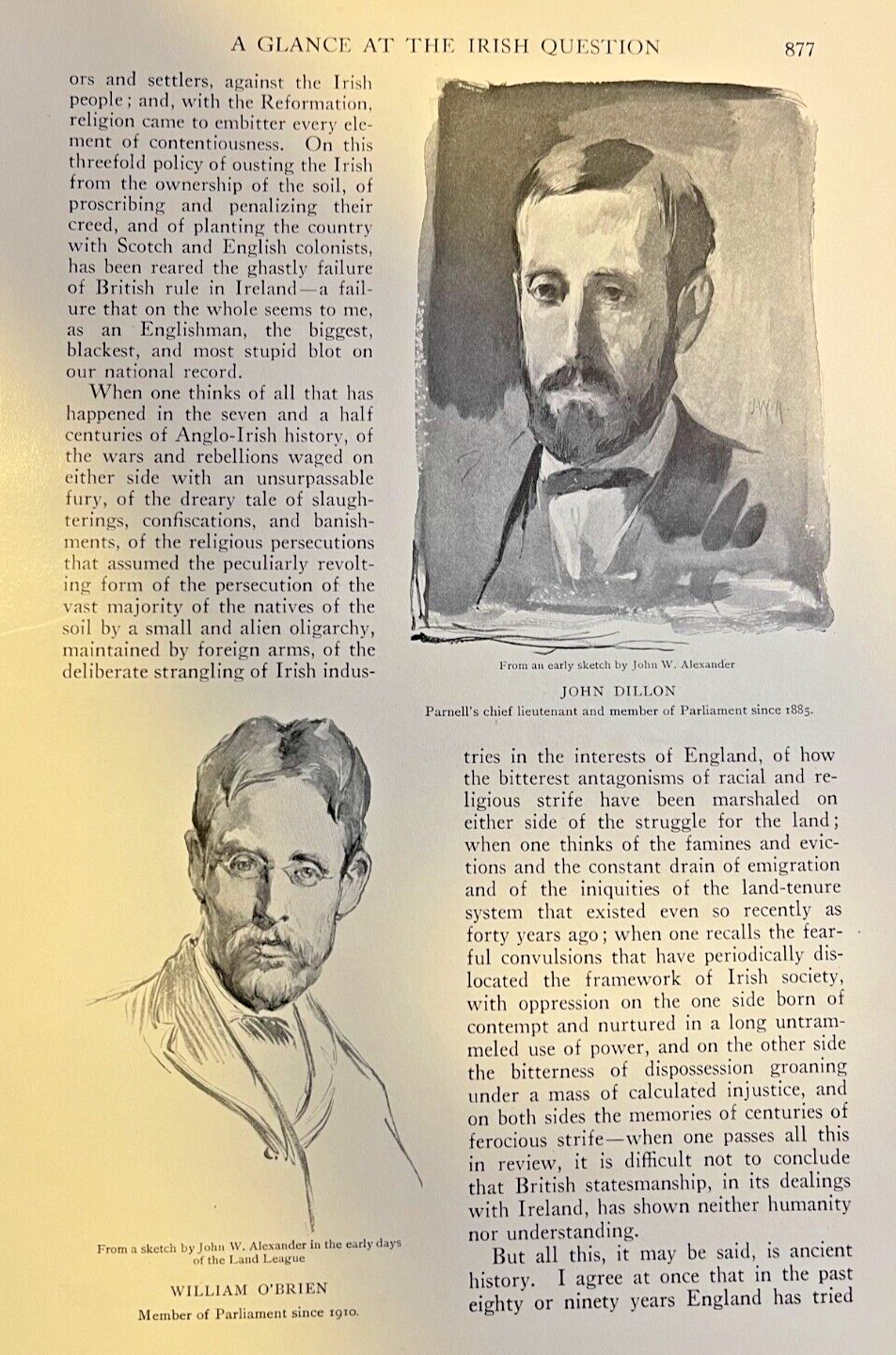 1912 Ireland Home Rule Bill Charles Stewart Parnell William O'Brien John Dillon