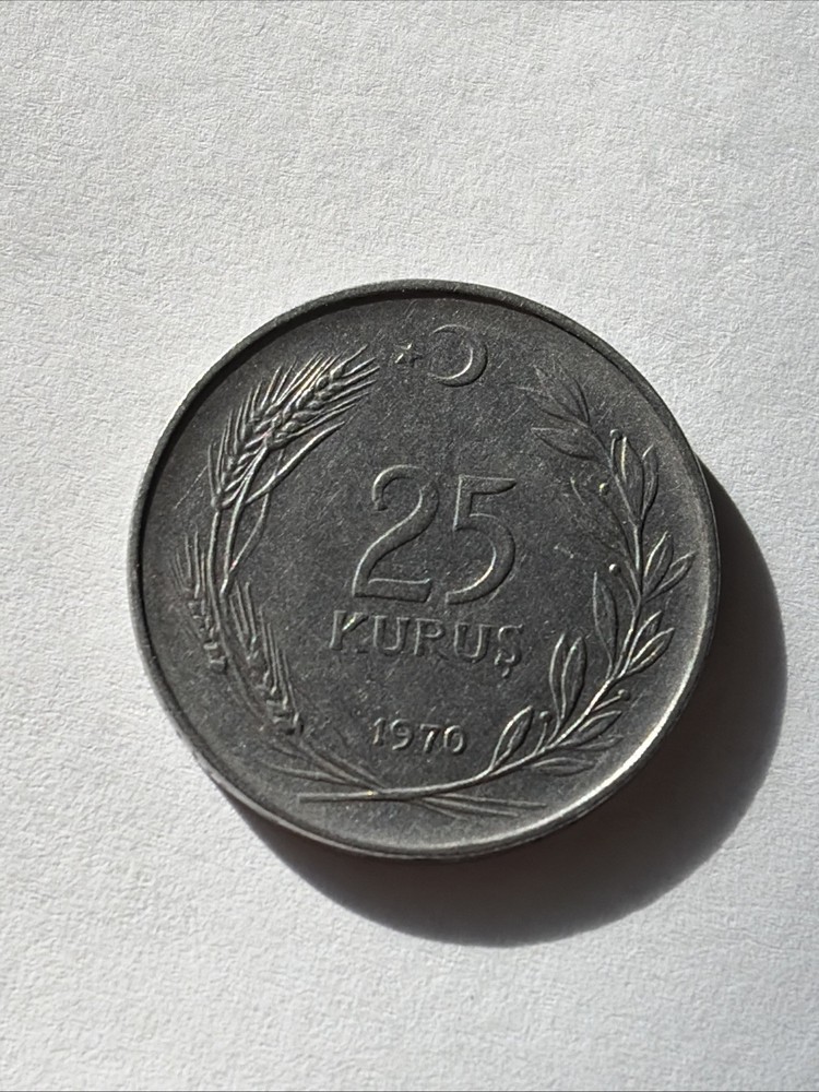 1970 Turkey Coin-25 Kurus-Circulated