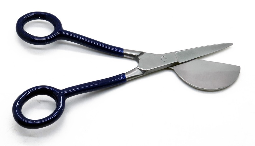 Duckbill Blue Scissors 6" Carpet Nipping Cutting Working Sharp End 2" New Tools