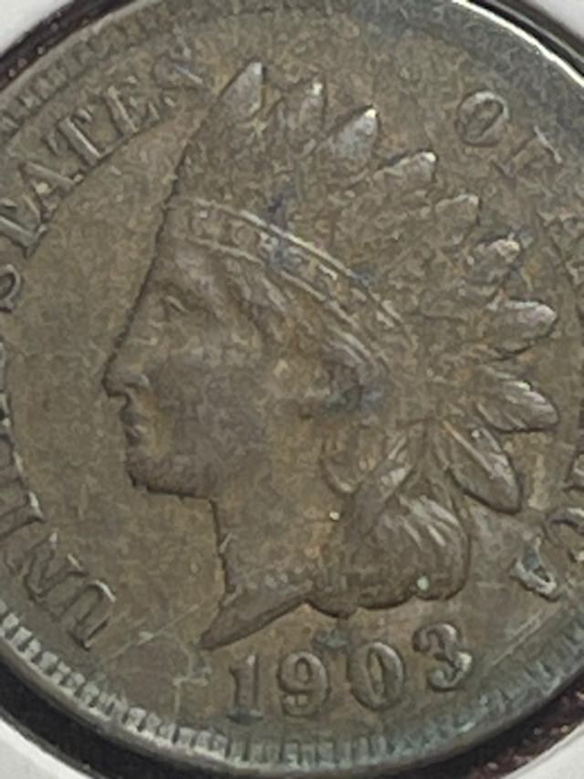 1903 Indian Head Cent Penny AU SOLID DETAILS!