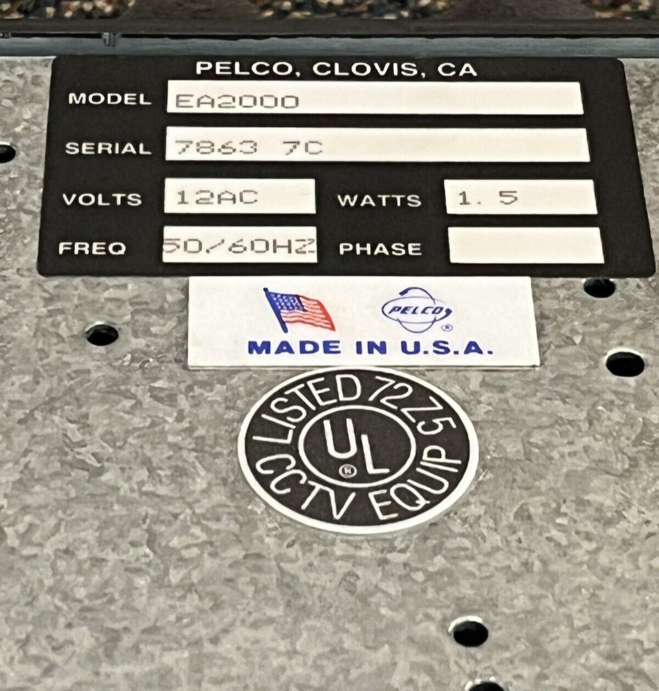 (1) PELCO EA2000 HALF-DUPLEX EQUALIZING AMPLIFIER. NOS/NIB.