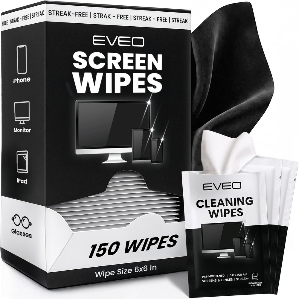 Screen Wipes 150 Pack - Electronic Wipes, Computer Screen Cleaner Wipes for E...