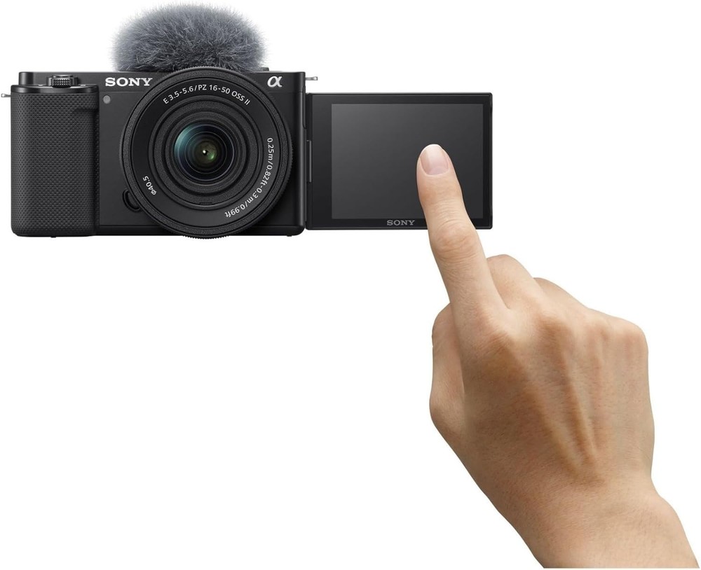 Sony Alpha ZV-E10 APS-C Interchangeable Lens Mirrorless Vlog Camera - Black