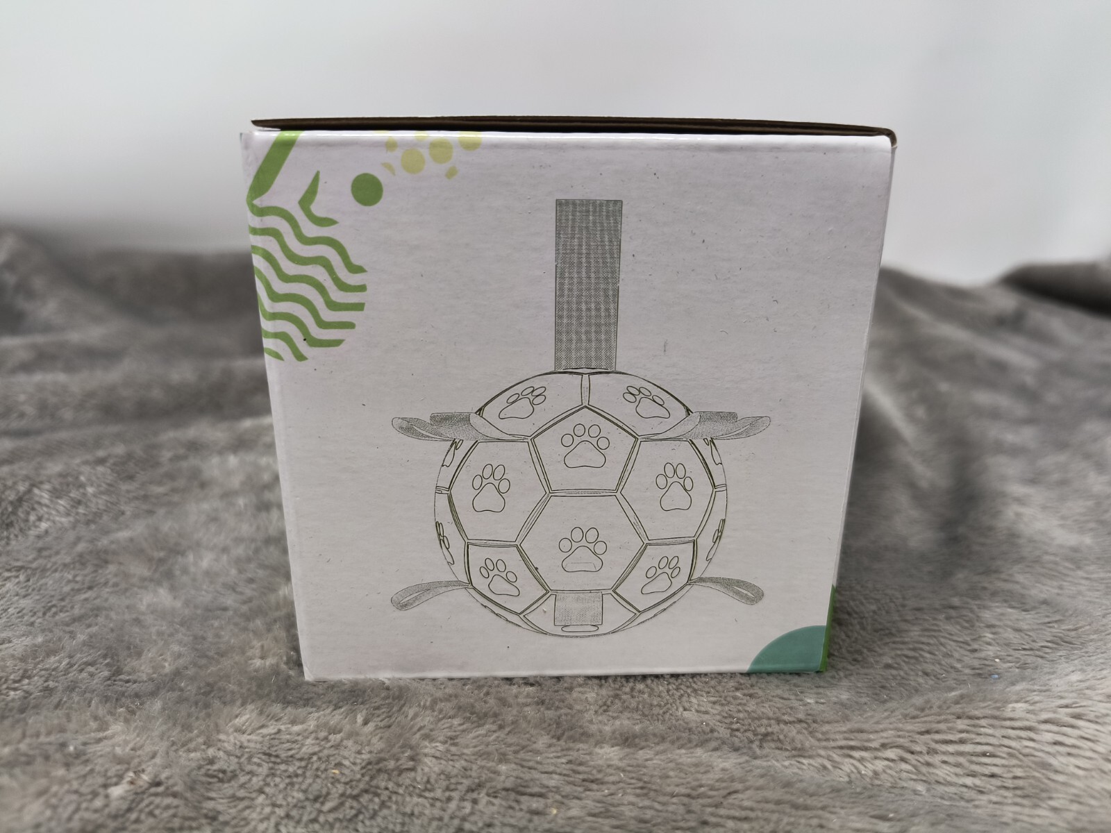 Dog Interactive Soccer Ball Toy Medium with Straps Tug of War Waterproof NEW