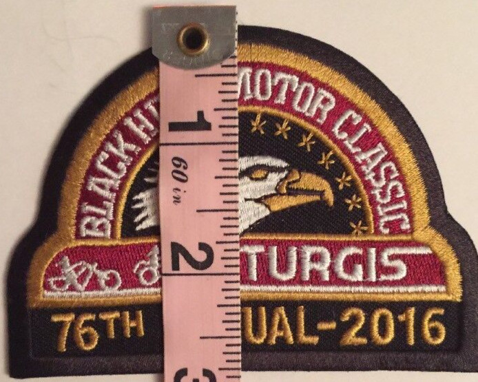 OFFICIAL STURGIS RALLY PATCH 2016 76th ANNUAL BIKER