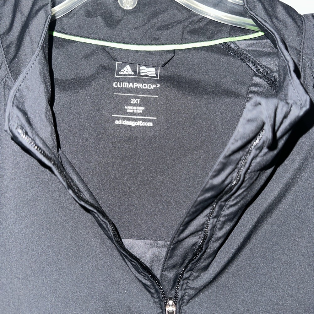 Adidas Golf Jacket 2XLT Black 1/4 Zip Pullover