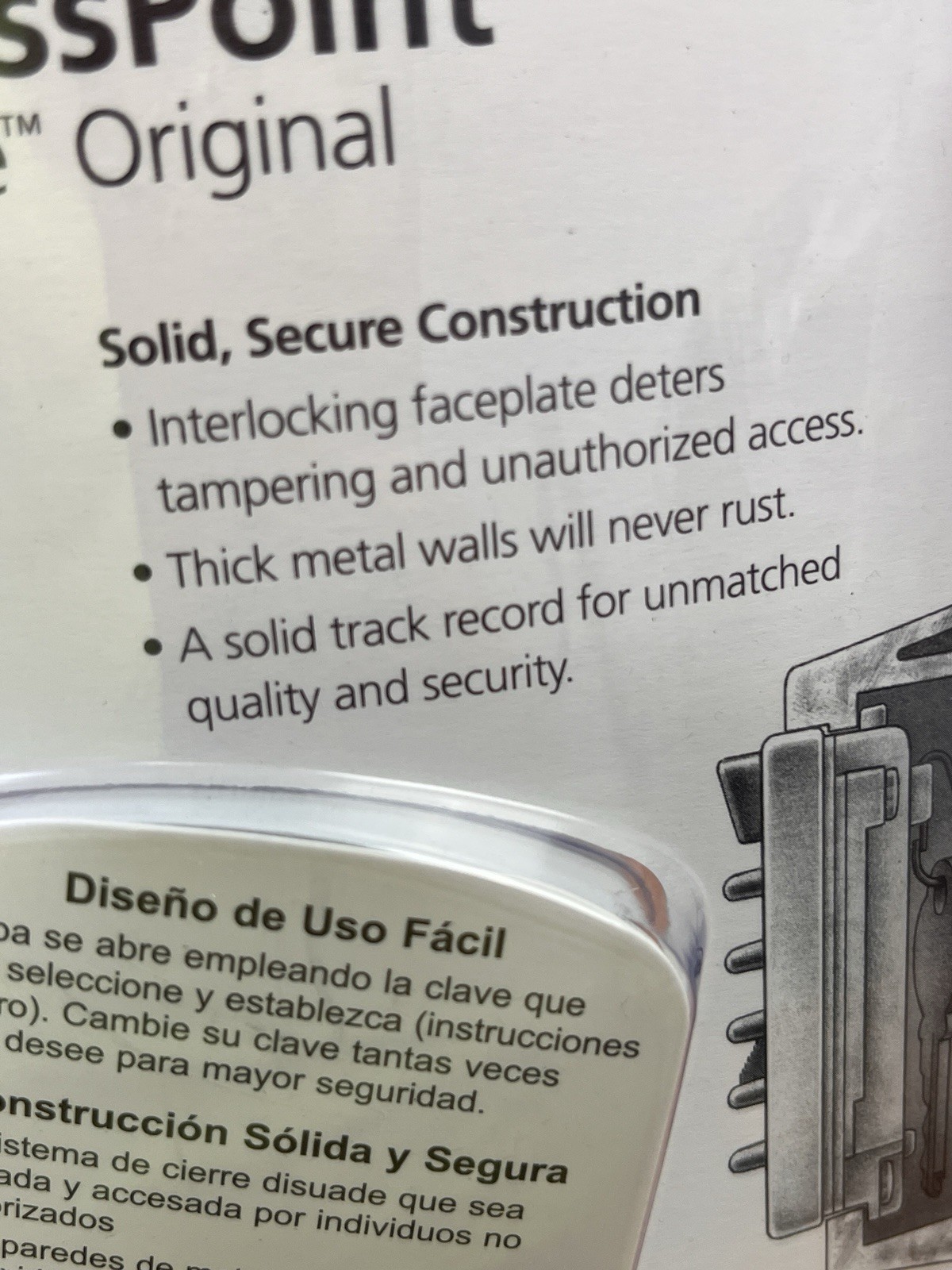 Kidde Key Safe Lock Box Holds 2 Keys Mounted w/ Pushbutton Combo Lock White NEW